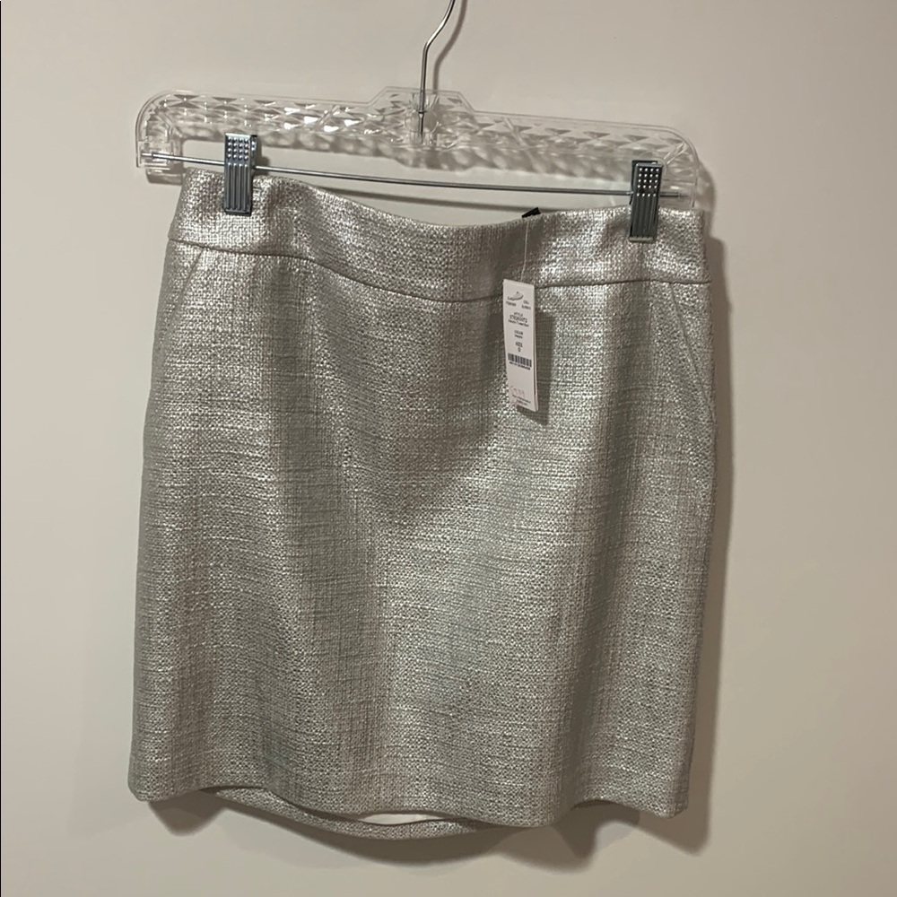 White House Black Market Gray Mini Pencil Skirt